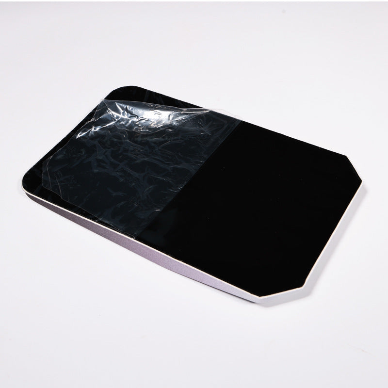 Gradual Black Ergonomic PU Anti-Slip Mouse Pad with Wrist Support ??Rectangular Gradient Desk Mat for Gaming and Office Use