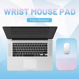 Gradual Black Ergonomic PU Anti-Slip Mouse Pad with Wrist Support – Rectangular Gradient Desk Mat for Gaming and Office Use - Low Angle