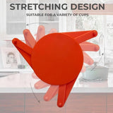 3 Pcs Orange Adjustable Cup Holder for Mugs, Glasses, and Cups ??Stackable, Space-Saving Design, 6.5cm Diameter