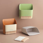 2 Set Green Mini Desktop Sweeper and Trash Bin Set | Compact Desk Cleaning Brush Organizer | Small Tabletop Sweeping Dustpan for Home and Office Use