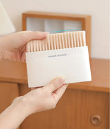 2 Set Orange Mini Desktop Sweeper and Trash Bin Set | Compact Desk Cleaning Brush Organizer | Small Tabletop Sweeping Dustpan for Home and Office Use - Rear View