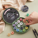 Apricot Portable Sewing Kit with Threads, Needles, and Tools - Compact Travel Case for Sewing Accessories - 45-Degree Angle