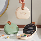 Green Portable Sewing Kit with Threads, Needles, and Tools - Compact Travel Case for Sewing Accessories - Side View