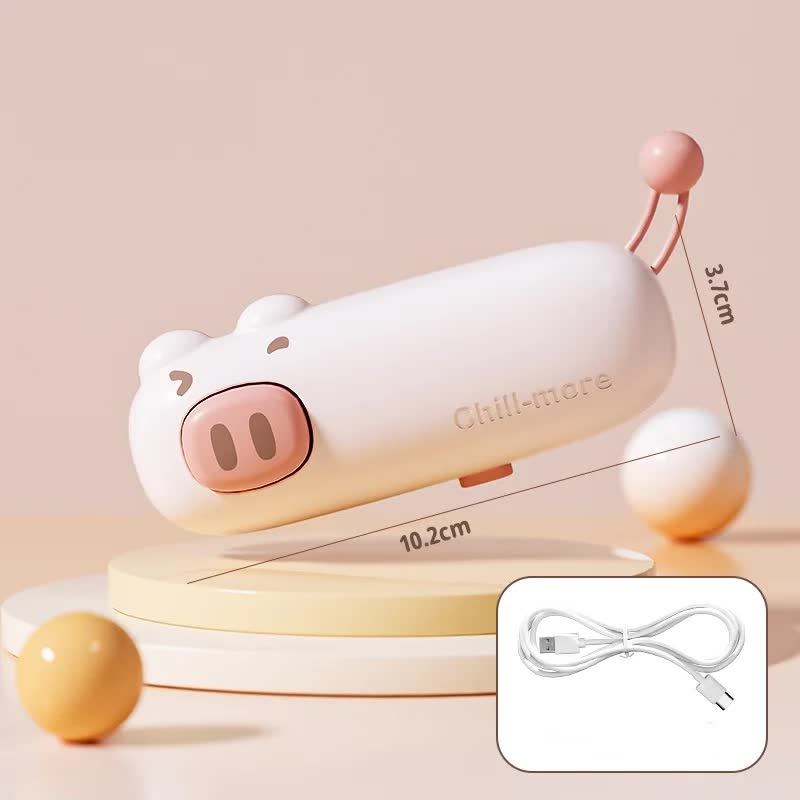 2 Pcs Pink Pig Mini Handheld Heat Sealing Machine for Food Bags ??Compact, Portable, USB Rechargeable