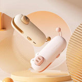 2 Pcs Light Brown Bear Mini Handheld Heat Sealing Machine for Food Bags - Compact, Portable, USB Rechargeable - Front View