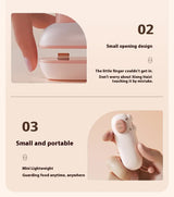 2 Pcs Light Brown Bear Mini Handheld Heat Sealing Machine for Food Bags - Compact, Portable, USB Rechargeable - Low Angle