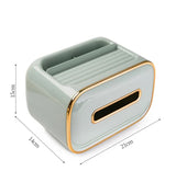 Blue PET Luxury Tissue Box ??Multifunctional Desktop Paper Towel Organizer for Home and Living Room