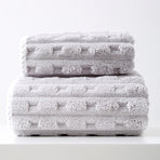 Grey Thickened Coral Fleece Towel Set, Large Bath Towel & Face Towel Combo, Soft & Absorbent Towels for Home Use