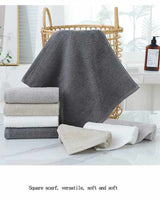 Grey Premium Cotton Towel Set - 6 Pieces, Soft & Absorbent Bath Towels for Adults - Side View