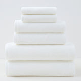 White Premium Cotton Towel Set - 6 Pieces, Soft & Absorbent Bath Towels for Adults