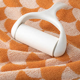 Orange Thickened and Enlarged Cotton Hand Towels - 3 Pack (34x74cm) - Soft and Absorbent Bath Towels for Adults - Top-Down View