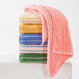 Blue Soft and Absorbent Cotton Towel Set | 3-Piece Luxury Bath Towels - Ideal for Adults, Face & Bath Towels - Front View