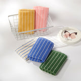 Yellow Soft and Absorbent Cotton Towel Set | 3-Piece Luxury Bath Towels - Ideal for Adults, Face & Bath Towels - Top-Down View