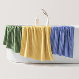 Yellow Soft and Absorbent Cotton Towel Set | 3-Piece Luxury Bath Towels - Ideal for Adults, Face & Bath Towels - 45-Degree Angle