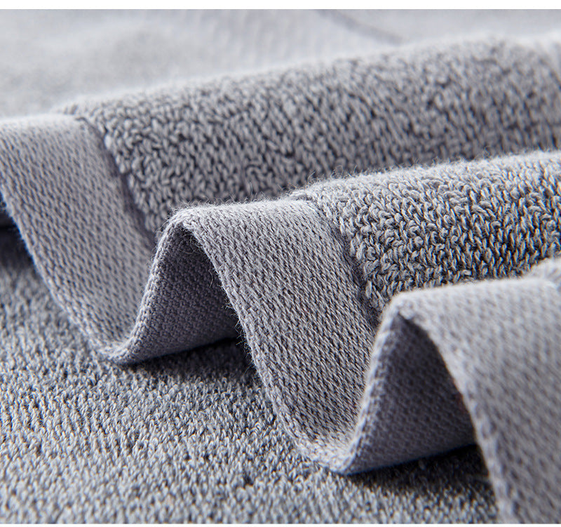 Grey Premium Thick Cotton Bath Towel for Adults - Soft and Absorbent Bathroom Towel