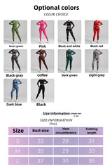 Dark Green Size L Tie-Dye Yoga Set Long Sleeve Butt Lift Leggings Seamless Workout Training Gym Clothes - Top-Down View