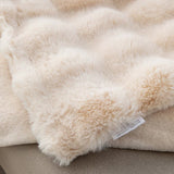 Coffee 100*160cm Plush Toscana Throw Blanket - Soft Flannel Fleece for All Seasons, Perfect for Couch & Bed - Side View