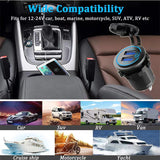 (2 PCS )45W Car USB Charger with Dual QC3.0 Fast Charging Ports - 12-24V Vehicle Power Adapter - Side View