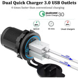 (2 PCS )45W Car USB Charger with Dual QC3.0 Fast Charging Ports - 12-24V Vehicle Power Adapter - 45-Degree Angle