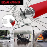 Black Multifunctional Car Steering Wheel Lock - Adjustable and Telescopic Anti-theft & Window Breaker Safety Tool - Side View