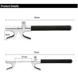 Black Multifunctional Car Steering Wheel Lock - Adjustable and Telescopic Anti-theft & Window Breaker Safety Tool - Top-Down View