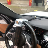 Foldable Car Steering Wheel Lock - Anti-theft Device with 2 Keys for Vehicle Protection - Front View