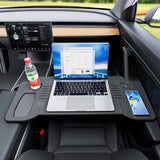 Foldable Car Desk for Front Seat - Multi-functional Table for Office, Dining, and Entertainment - Front View