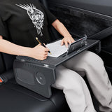 Foldable Car Desk for Front Seat - Multi-functional Table for Office, Dining, and Entertainment - Side View