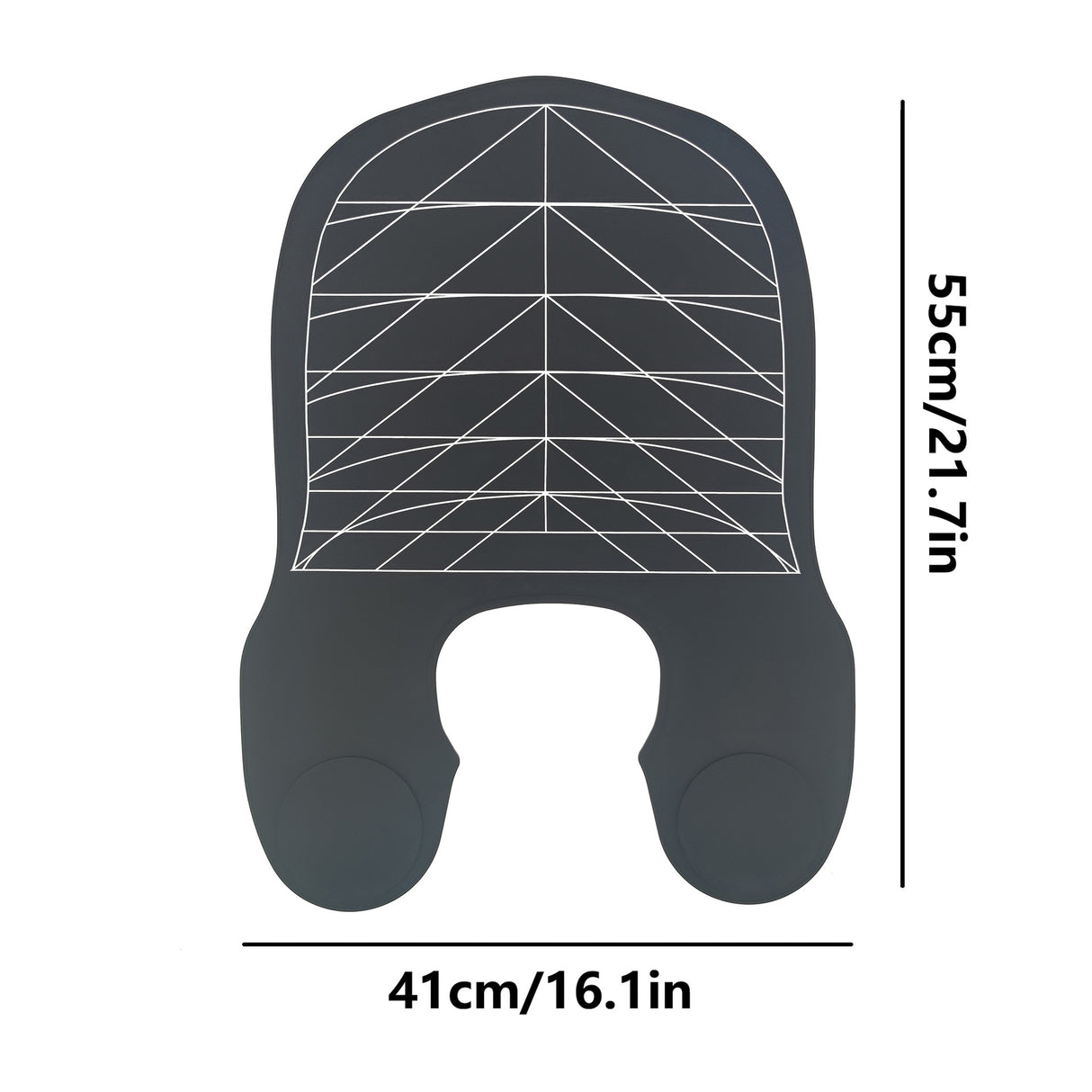 Black Striped Silicone Hairdressing Cape - Extended Oversized Shoulder Pad for Hair Dyeing and Perming