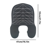 Black Striped Silicone Hairdressing Cape - Extended Oversized Shoulder Pad for Hair Dyeing and Perming - Top-Down View
