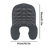 Blue Striped Silicone Hairdressing Cape - Extended Oversized Shoulder Pad for Hair Dyeing and Perming