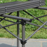Portable Lightweight Folding Camping Table - Durable Aluminum Outdoor Picnic Desk with Easy Setup, 52*52*50cm - Side View