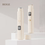 Beige Double-Headed Hair Removal Trimmer - Precision Shaving & Shortening with Type-C Charging