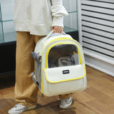 Green Pet Carrier Backpack - Space Capsule Design for Cats & Small Dogs - Side View