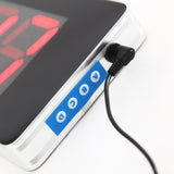 Elegant 10-Inch LED Digital Wall Clock with Perpetual Calendar & Temperature Display - Top-Down View