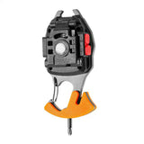 2PCS Orange Multi-Function COB Work Light with Carabiner - 500LM Flashlight, Lighter & More - Front View