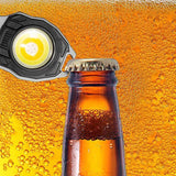 2PCS Orange Multi-Function COB Work Light with Carabiner - 500LM Flashlight, Lighter & More - Top-Down View