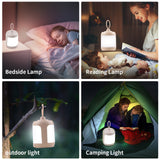2PCS Compact Outdoor Camping Light with 4 Modes & Type-C Charging - 500LM, IPX4 Waterproo - Front View