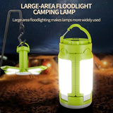 White Foldable LED Camping Lantern with 6 Modes & Type-C Output - 48LED, IPX4 Waterproof, 3 Styles - Front View