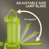 White Foldable LED Camping Lantern with 6 Modes & Type-C Output - 48LED, IPX4 Waterproof, 3 Styles - Rear View
