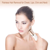 2-in-1 Women's Hair Removal Device - Electric Shaver & Facial Epilator, USB Rechargeable, Waterproof - Front View