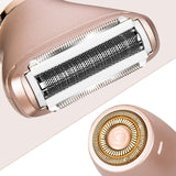 2-in-1 Women's Hair Removal Device - Electric Shaver & Facial Epilator, USB Rechargeable, Waterproof - Side View