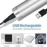 4-in-1 Electric Nose & Ear Hair Trimmer Set - USB Rechargeable Grooming Kit - Side View