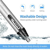 4-in-1 Electric Nose & Ear Hair Trimmer Set - USB Rechargeable Grooming Kit - Top-Down View