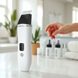 Green Ultrasonic Skin Scrubber - Deep Pore Cleansing Facial Exfoliator with USB Type-C Charging - Front View