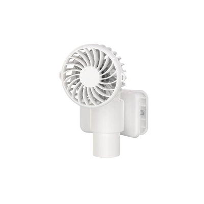 White Portable Multifunctional Clip Fan DQ261 - 1000mAh Battery, 3-Speed, Quiet Cooling for Summer