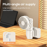 Apricot Portable Multifunctional Clip Fan DQ261 - 1000mAh Battery, 3-Speed, Quiet Cooling for Summer - Front View