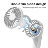 Apricot Portable Multifunctional Clip Fan DQ261 - 1000mAh Battery, 3-Speed, Quiet Cooling for Summer - Top-Down View