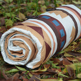 Portable Traditional Pattern Picnic Mat - Lightweight , 200x200cm, with Storage Bag - Side View