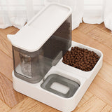 Blue Pet Feeder 3L Automatic Cat Feeder and Water Dispenser - Hassle-Free Hydration and Feeding - Side View